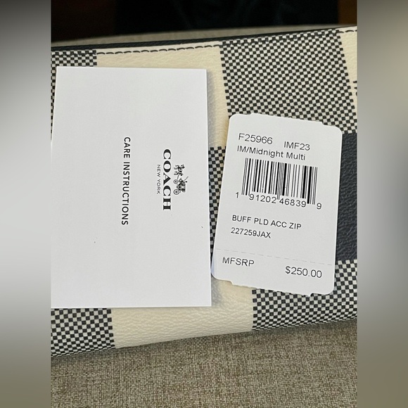 NWT！2 PCS COACH BENNETT SATCHEL BAG WITH BUFFALO PLAID（F66930）➕LONG ZIP WALLET - Picture 13 of 13